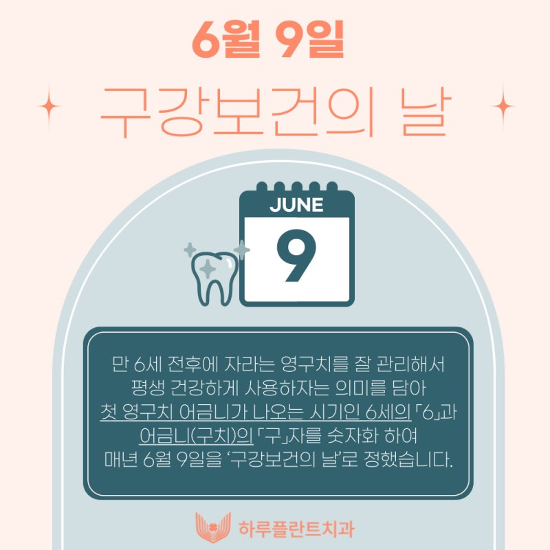 6월 9일은 구강보건의 날! 하루플란트치과에서 알려주는 구강관리 꿀TIP 사진 3